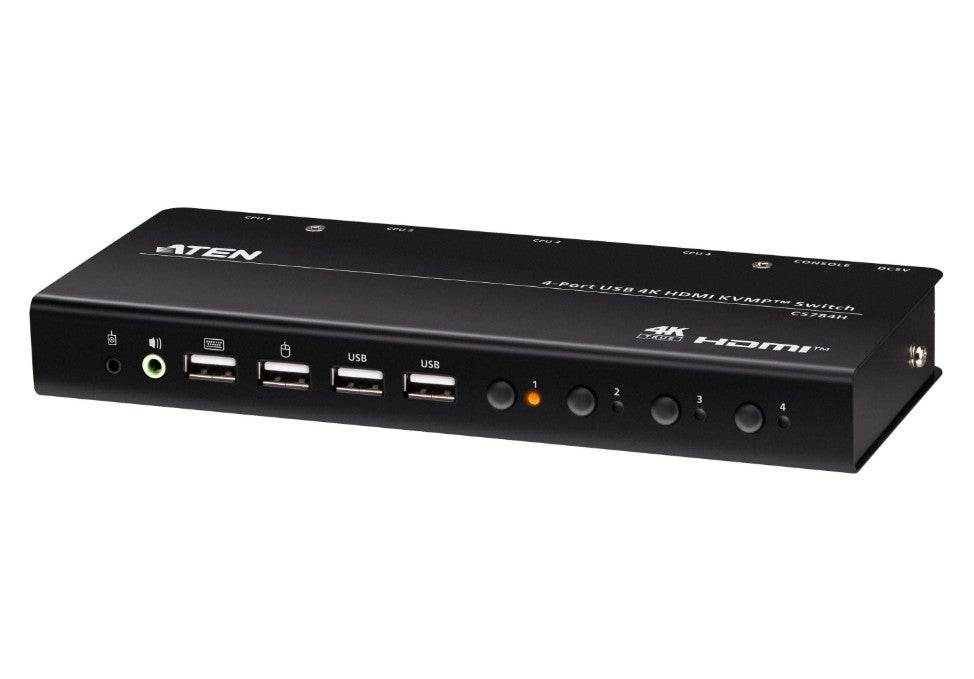 Aten 4-Port USB 4K HDMI KVMP™ Switch (Cables included) - KVM Switch  Video