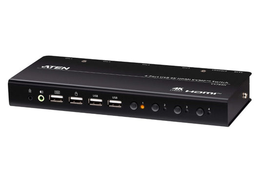 Aten 4-Port USB 4K HDMI KVMP™ Switch (Cables included) - KVM Switch  Video