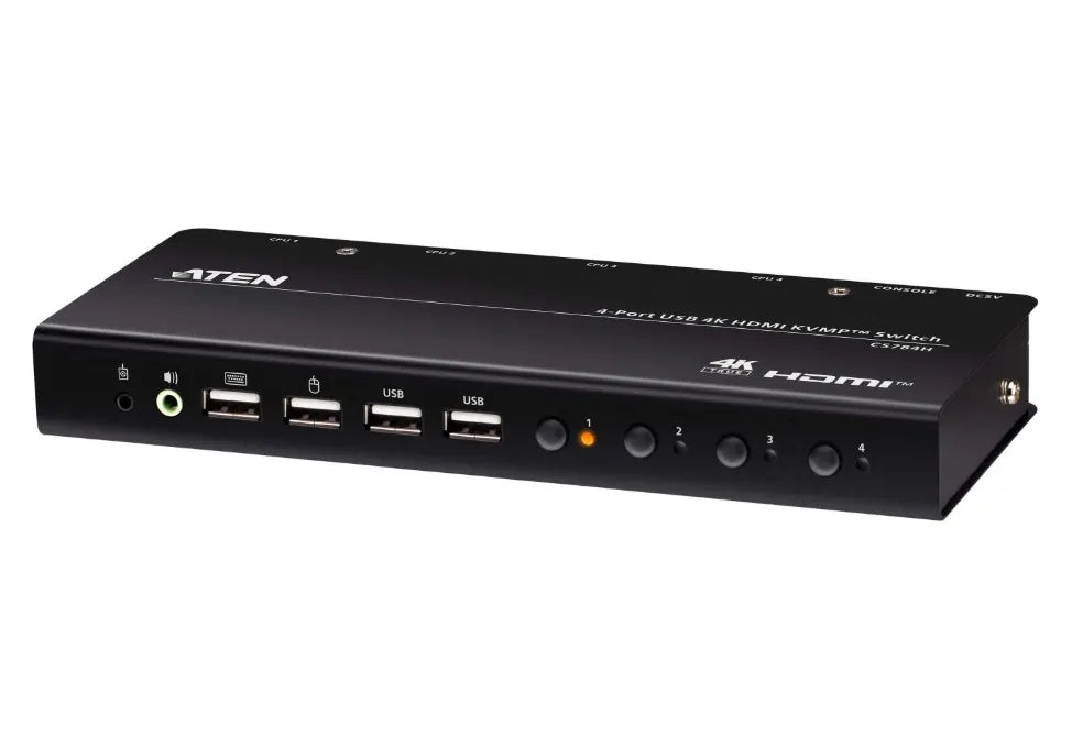 Aten 4-Port USB 4K HDMI KVMP™ Switch (Cables included) - KVM Switch  Video