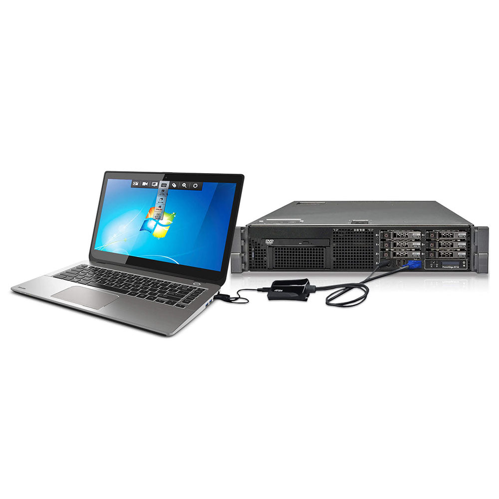 Aten Laptop USB KVM Console Crash Cart Adapter IT Kit - KVM Switch  Video - Image 2