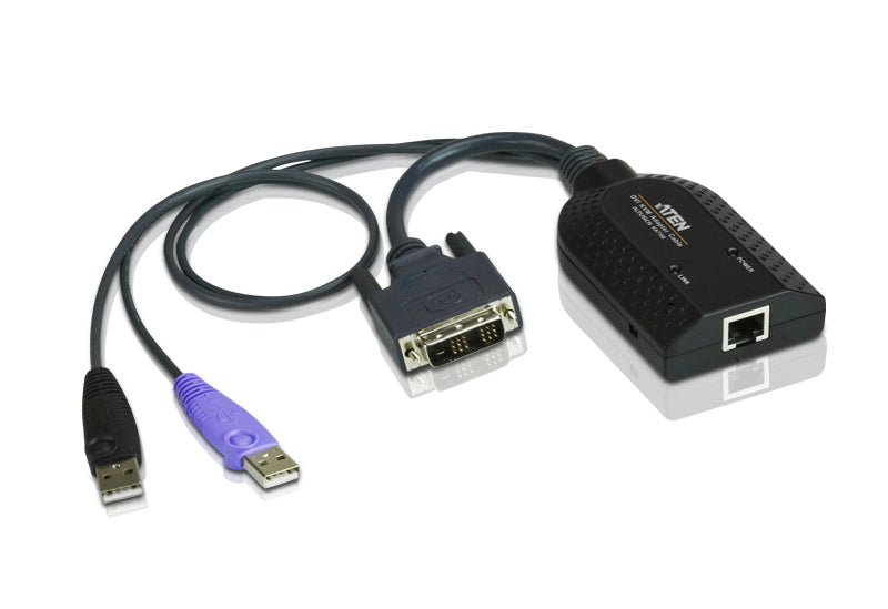 Aten KVM Cable Adapter with RJ45 to DVI, USB for KH, KL, KM and KN series - KVM Switch  Video