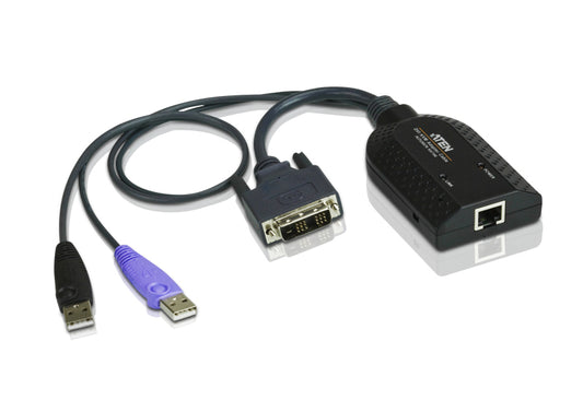 Aten KVM Cable Adapter with RJ45 to DVI, USB for KH, KL, KM and KN series - KVM Switch  Video
