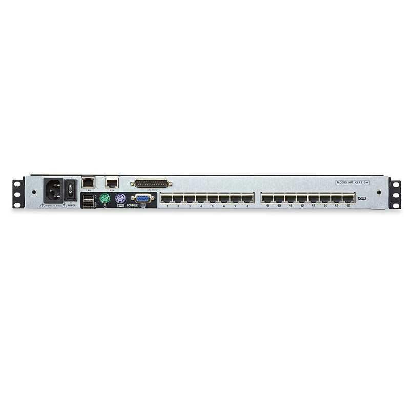 Aten 16 Port Rackmount USB-PS/2 Cat5 19' LCD KVM Over IP Switch with Daisy Chain - KVM Switch  Video - Image 2