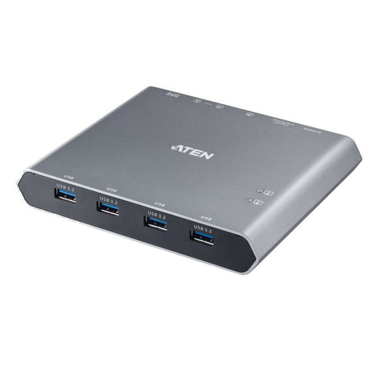 Aten 2-Port 4K DisplayPort USB-C KVM Dock Switch with Power Pass-through, - KVM Switch  Video