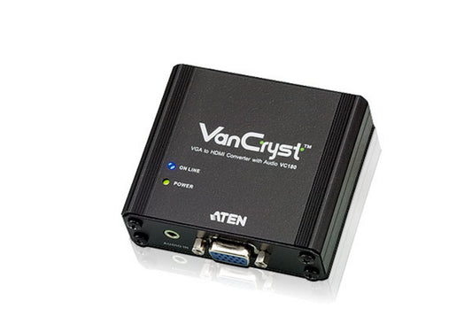 Aten VGA(F) to HDMI(F) Converter, supports up 1920x1200, converts analog VGA signals to HDMI outp...
