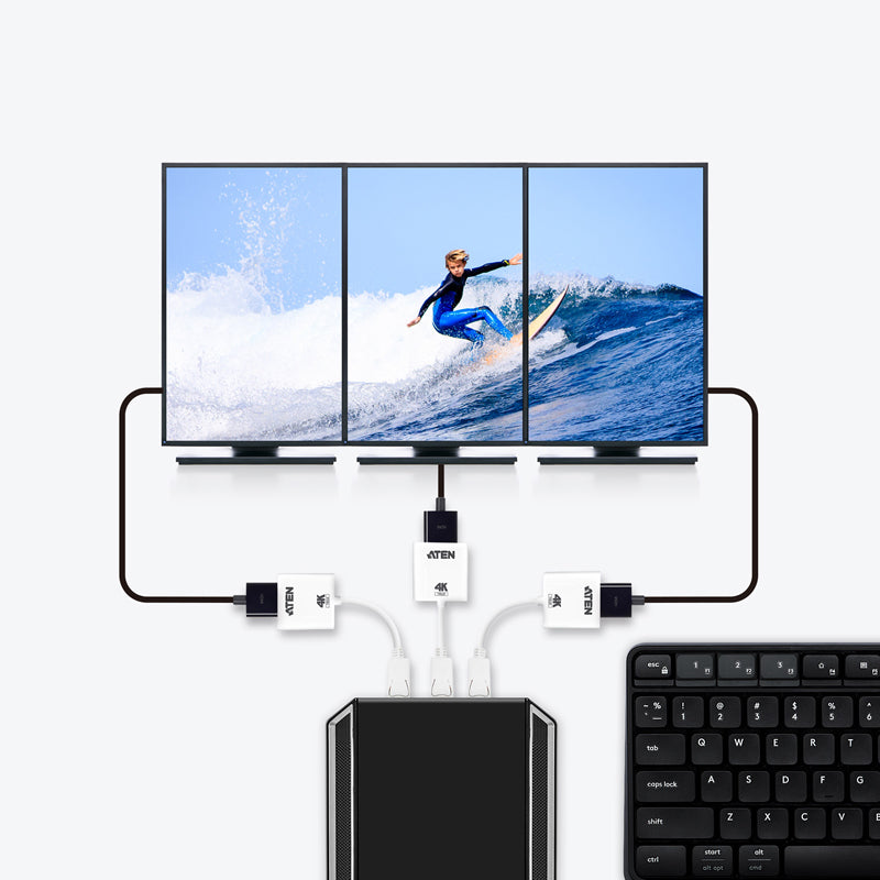 Aten VanCryst VC986B DisplayPort to True 4K HDMI Active Adapter. Supports Audio and AMD Eyefinity... - Image 3