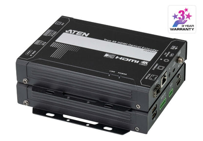Aten True 4K HDMI Multi-mode Optical Extender 4K @ 300m - (4K@300m (K1, MM)), Lossless transmissi...