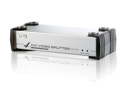 Aten Video Splitter 4 Port DVI Video Splitter w/ Audio, 1920x1200@60Hz, Cascadable to 3 Levels (U...