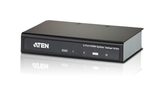 Aten Video Splitter 2 Port HDMI 4K Splitter 340MHz, Ultra HD 4kx2k  1080p Full HD, Supports Dolby...
