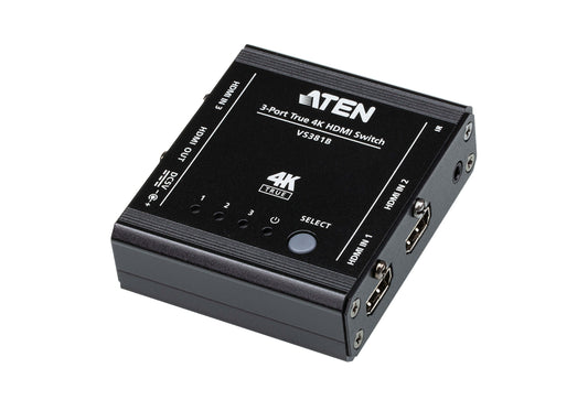 Aten 3-Port True 4K HDMI Switch - KVM Switch  Video