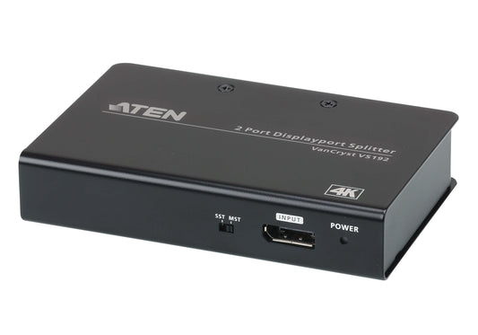 Aten Video Splitter 2 Port DisplayPort 4K Splitter, 4096x2160 / 3840x2160@60Hz, Supports Extend M...