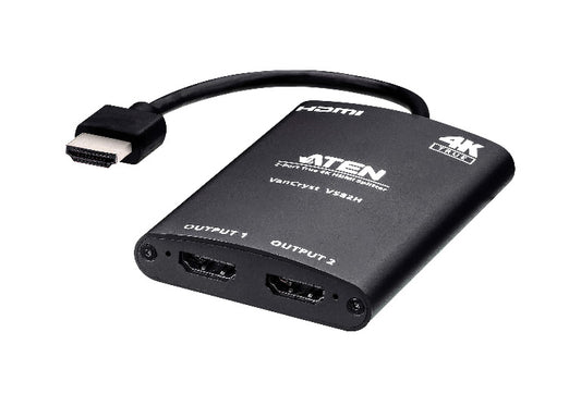 Aten Video Splitter 2 Port HDMI True 4K Compact Splitter, USB powered, auto-downscaling feature,...