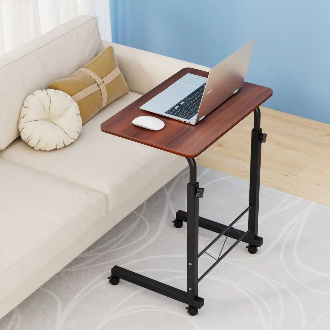 Artiss Laptop Desk Table Adjustable 60CM Dark Wood - Image 7