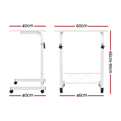Artiss Laptop Desk Table Adjustable 60CM White - Image 2