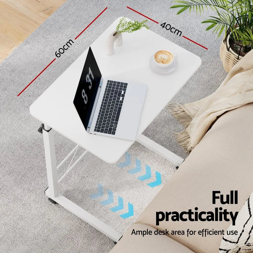 Artiss Laptop Desk Table Adjustable 60CM White - Image 5