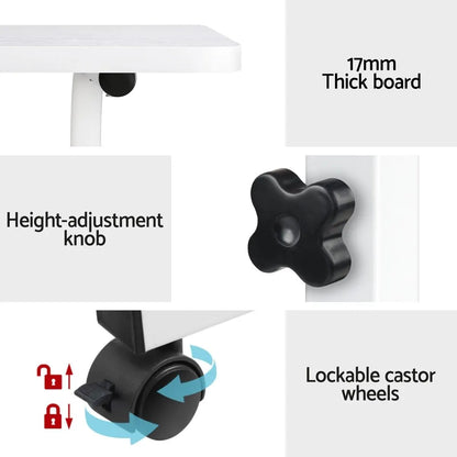 Artiss Laptop Desk Table Adjustable 60CM White - Image 6