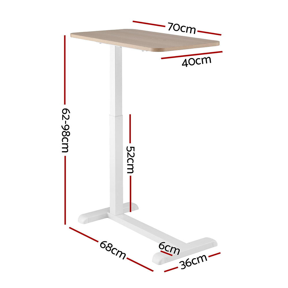Artiss Laptop Desk Height Adjustable Mobile Workstation Computer Desks 70CM - Image 2