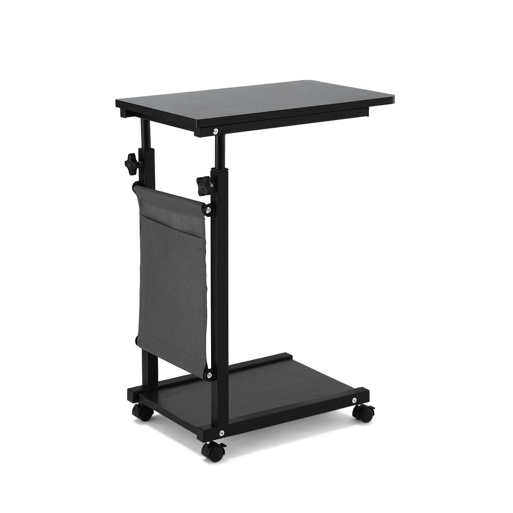 Artiss Laptop Desk Height Adjustable Mobile Workstation Computer Desks 48CM Black - Image 3