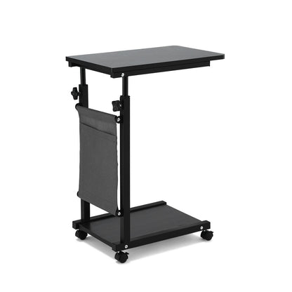 Artiss Laptop Desk Height Adjustable Mobile Workstation Computer Desks 48CM Black - Image 3