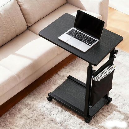 Artiss Laptop Desk Height Adjustable Mobile Workstation Computer Desks 48CM Black - Image 7