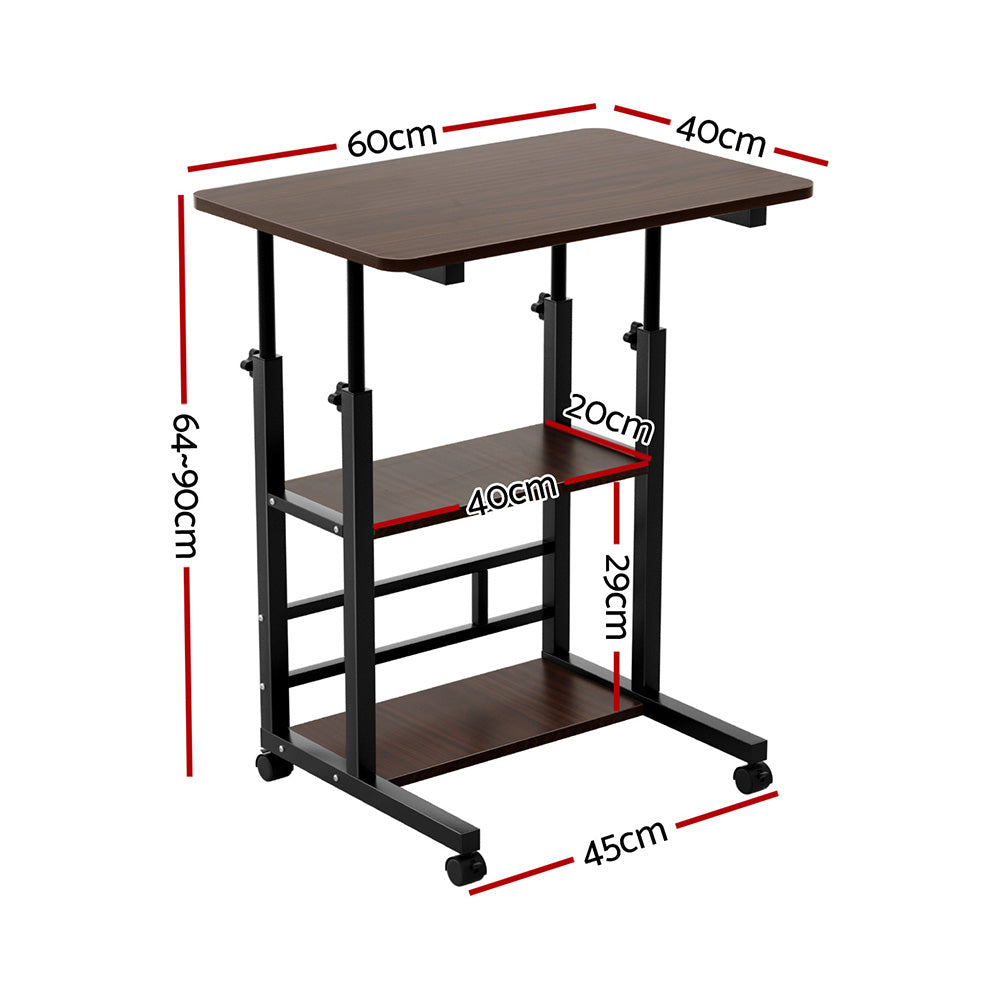 Artiss Laptop Desk Height Adjustable Mobile Workstation Computer Desks 60CM - Image 2