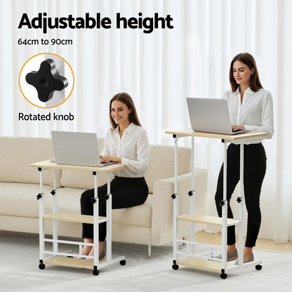 Artiss Laptop Desk Height Adjustable Mobile Workstation Computer Desks 60CM - Image 5
