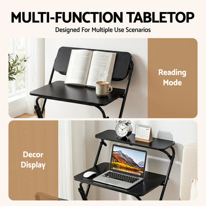 Artiss Laptop Desk Foldable Study Desk Home Office Black - Image 6