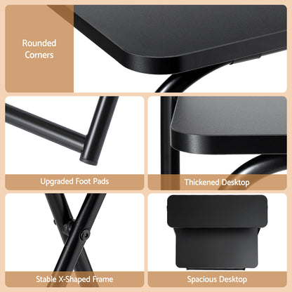 Artiss Laptop Desk Foldable Study Desk Home Office Black - Image 8