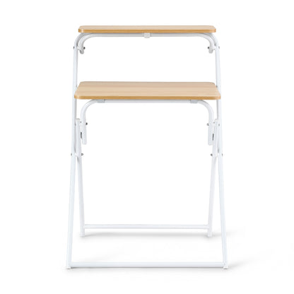 Artiss Laptop Desk Computer Foldable Study Desk Home Office Oak - Image 3