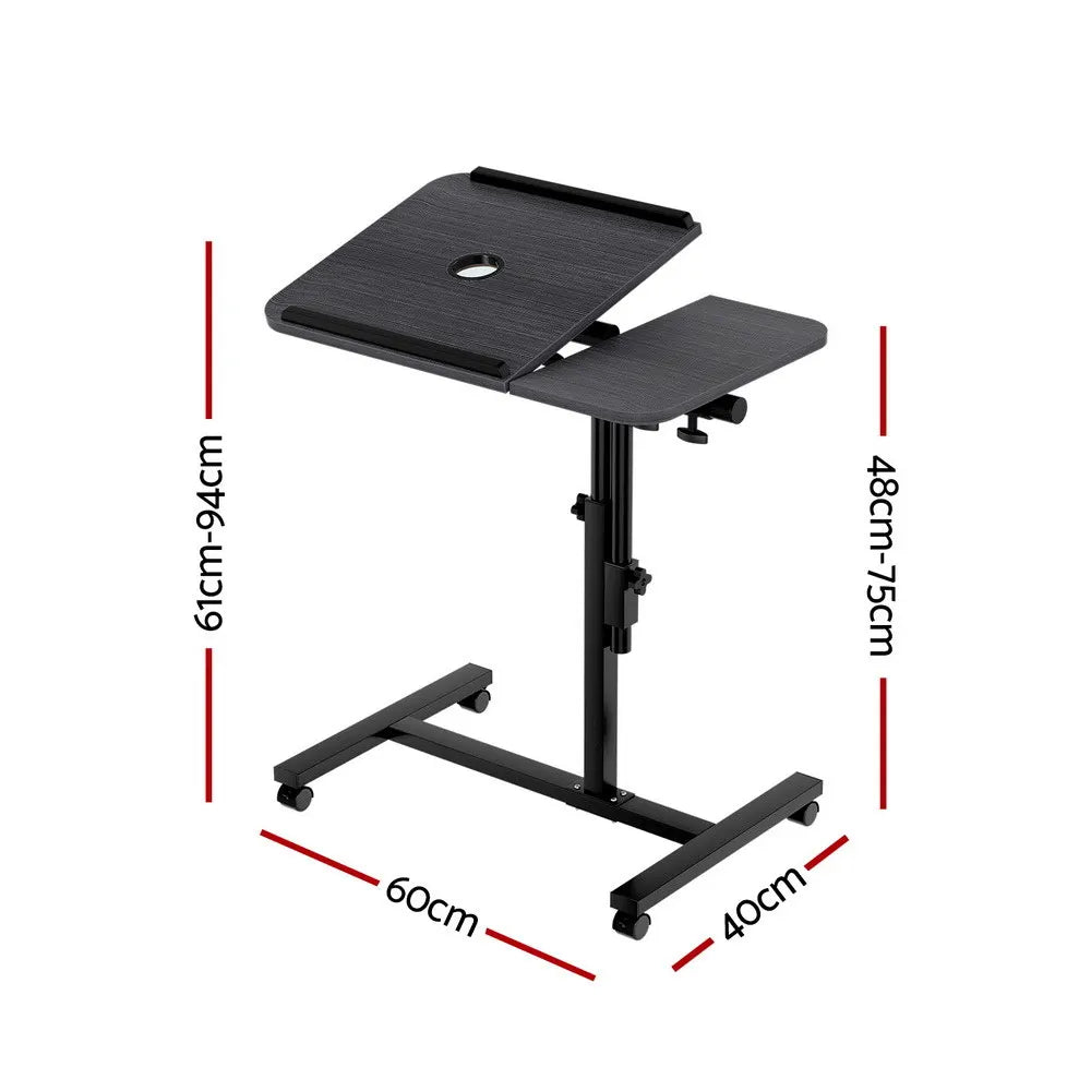 Artiss Laptop Desk Table Fan Cooling Black 60CM - Image 2