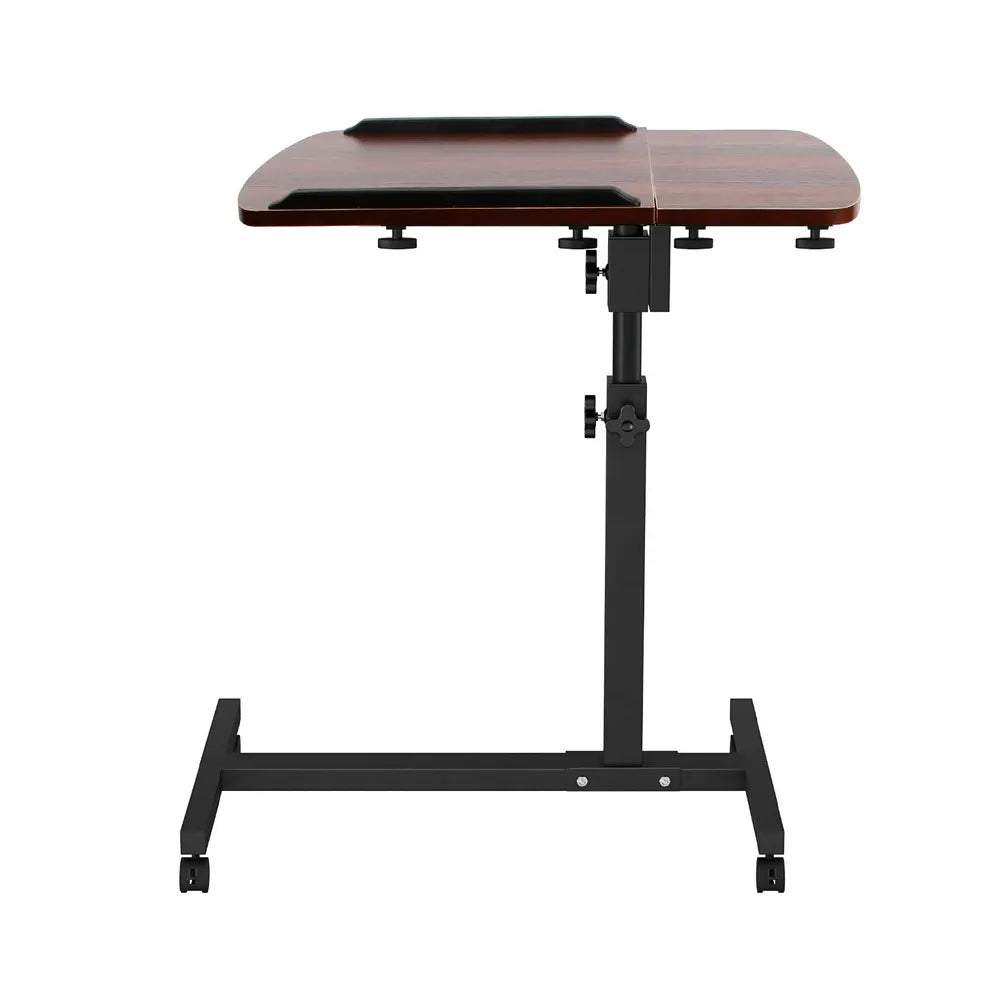 Artiss Laptop Desk Table Fan Cooling Walnut 60CM - Image 3