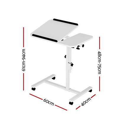 Artiss Laptop Desk Table Fan Cooling White 60CM - Image 2
