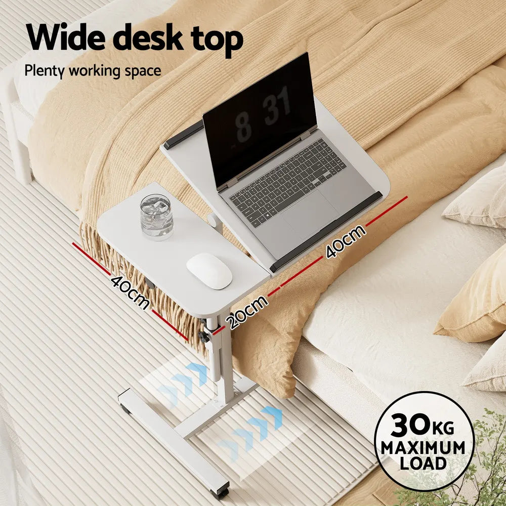 Artiss Laptop Desk Table Fan Cooling White 60CM - Image 4