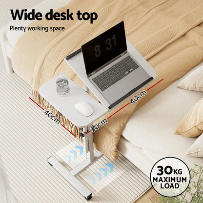 Artiss Laptop Desk Table Fan Cooling White 60CM - Image 4