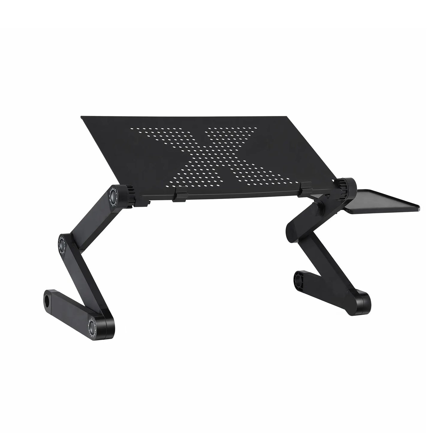 Artiss Laptop Stand Aluminium Computer Riser Foldable Lap Desk Bed Table Black - Image 4