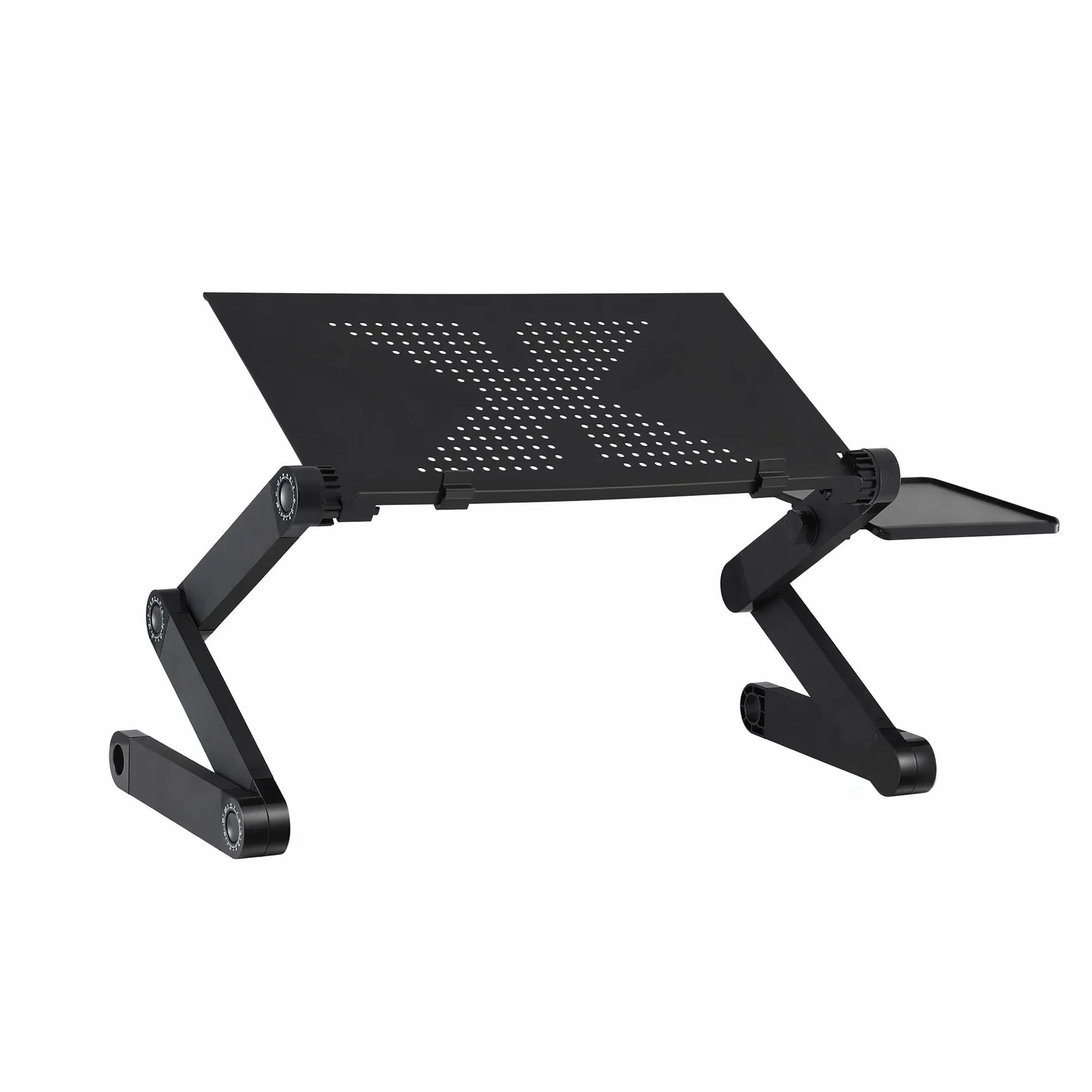 Artiss Laptop Stand Aluminium Computer Riser Foldable Lap Desk Bed Table Black - Image 4