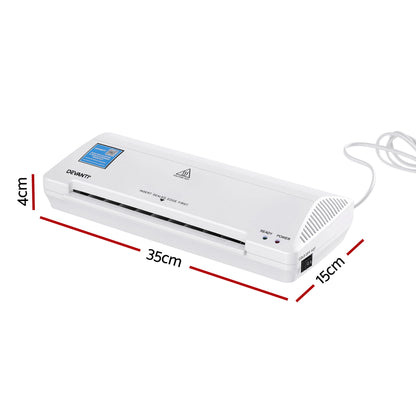 Devanti A4 Laminator Machine, Hot & Cold Thermal Fast Lamination Anti-Jam Laminator for Office School Home Document Photo Card Handmade A4 A5 A6, White - Image 2