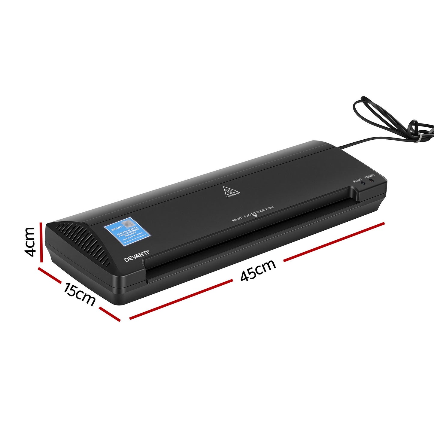 Devanti A3 Laminator Machine, Hot & Cold Thermal Fast Lamination Anti-Jam Laminator for Office School Home Document Photo Card Handmade A3 A4 A5 A6, Black - Image 2