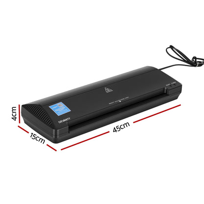 Devanti A3 Laminator Machine, Hot & Cold Thermal Fast Lamination Anti-Jam Laminator for Office School Home Document Photo Card Handmade A3 A4 A5 A6, Black - Image 2