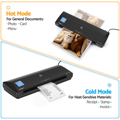 Devanti A3 Laminator Machine, Hot & Cold Thermal Fast Lamination Anti-Jam Laminator for Office School Home Document Photo Card Handmade A3 A4 A5 A6, Black - Image 5