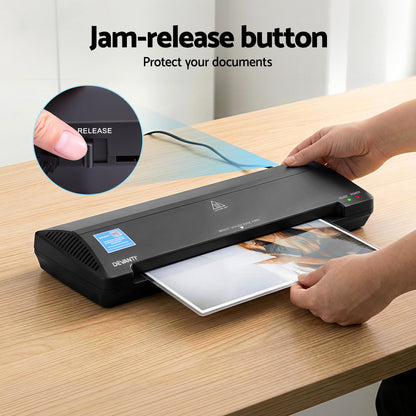 Devanti A3 Laminator Machine, Hot & Cold Thermal Fast Lamination Anti-Jam Laminator for Office School Home Document Photo Card Handmade A3 A4 A5 A6, Black - Image 7