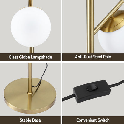 Artiss 3-Light Tree Floor Lamp 165cm Tall Standing Light with Sphere Glass Shades for Modern Homes - Image 6