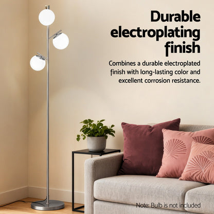 Artiss 3-Light Tree Floor Lamp 165cm Tall Standing Light with Sphere Glass Shades for Modern Homes - Image 4