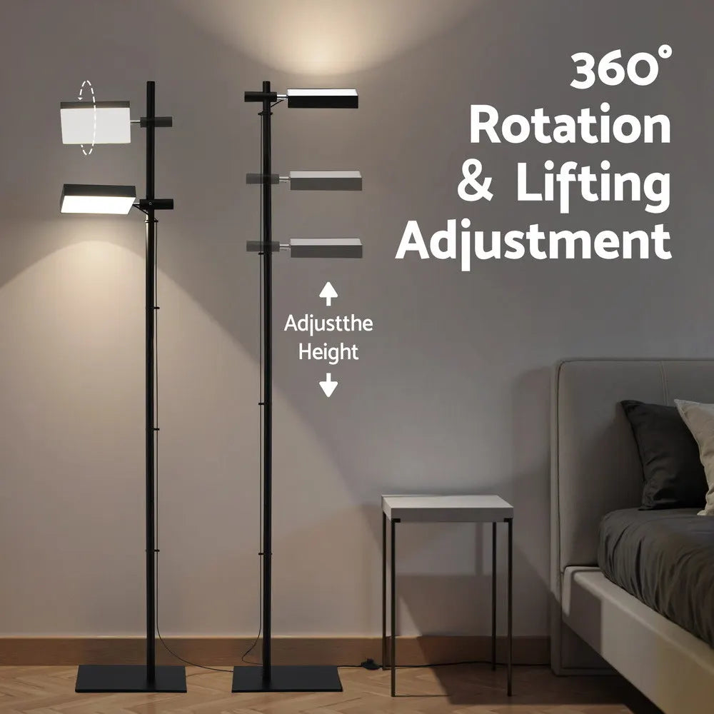 Artiss LED Floor Lamp, Modern Reading Lamp 360~ Rotating Adjustable Light Head,12W Standing Lamp for Living Room, Bedroom Office - Image 4