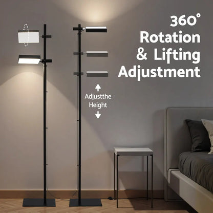 Artiss LED Floor Lamp, Modern Reading Lamp 360~ Rotating Adjustable Light Head,12W Standing Lamp for Living Room, Bedroom Office - Image 4