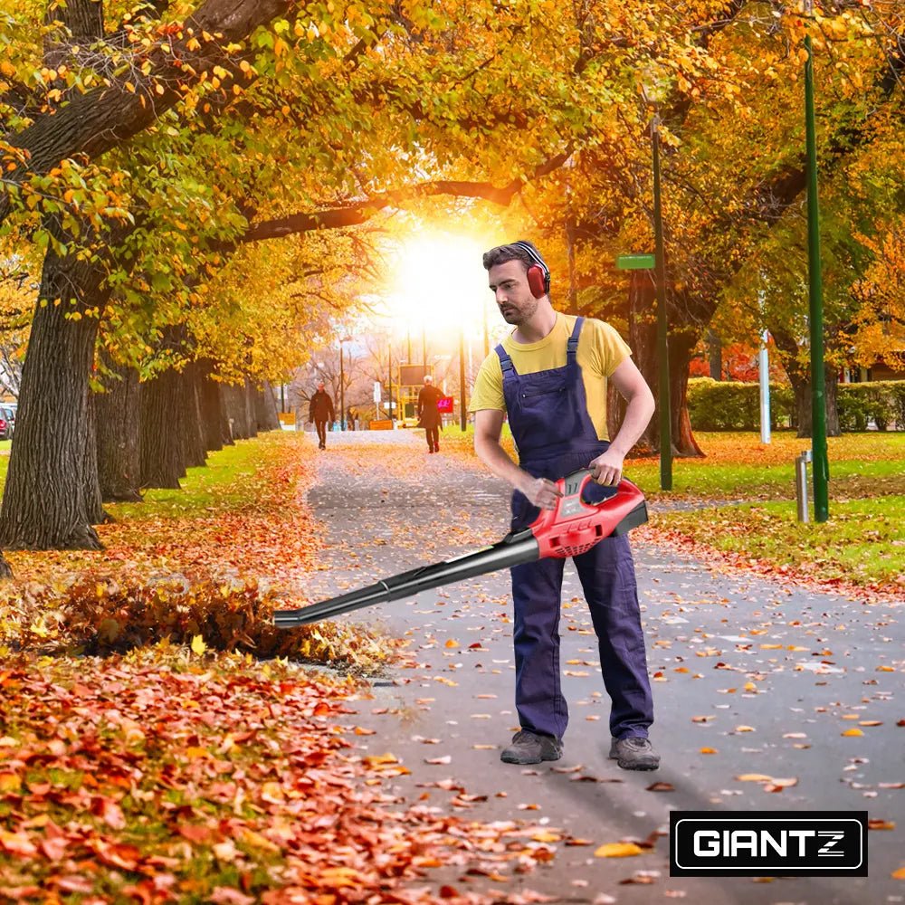 Giantz 20V Cordless Leaf Blower Garden Lithium Electric Battery Nozzles 2-Speed - Image 7