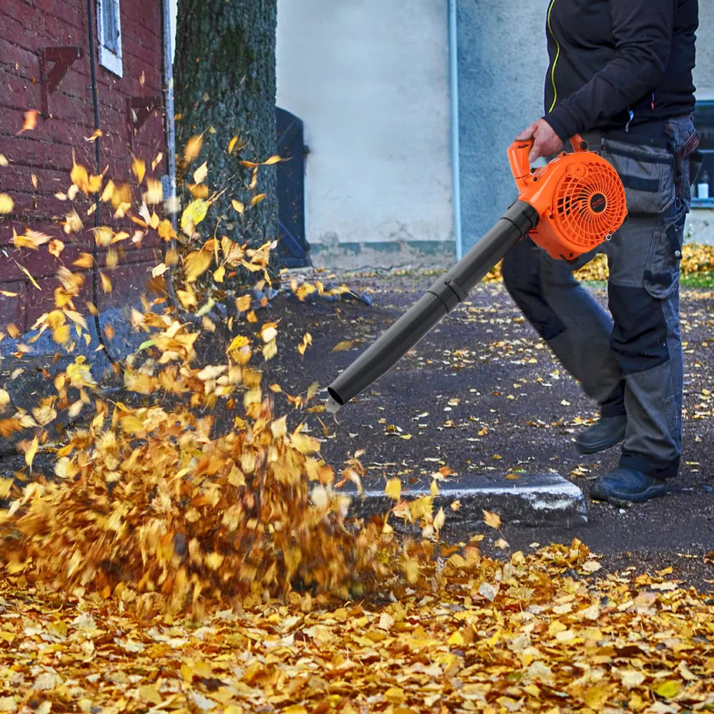 Giantz 25.4cc Petrol Leaf Blower Vacuum 2-in-1 Garden Vac Mulcher Blower Orange - Image 3