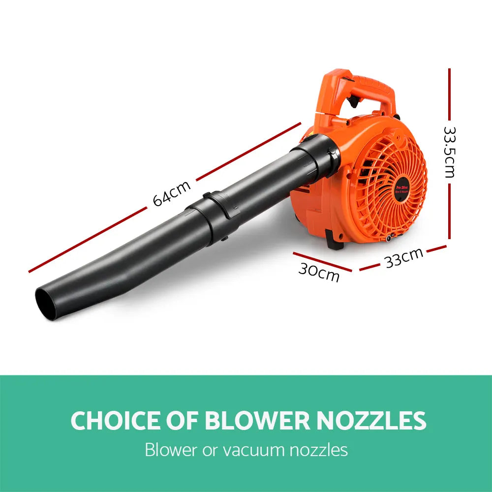Giantz 25.4cc Petrol Leaf Blower Vacuum 2-in-1 Garden Vac Mulcher Blower Orange - Image 6