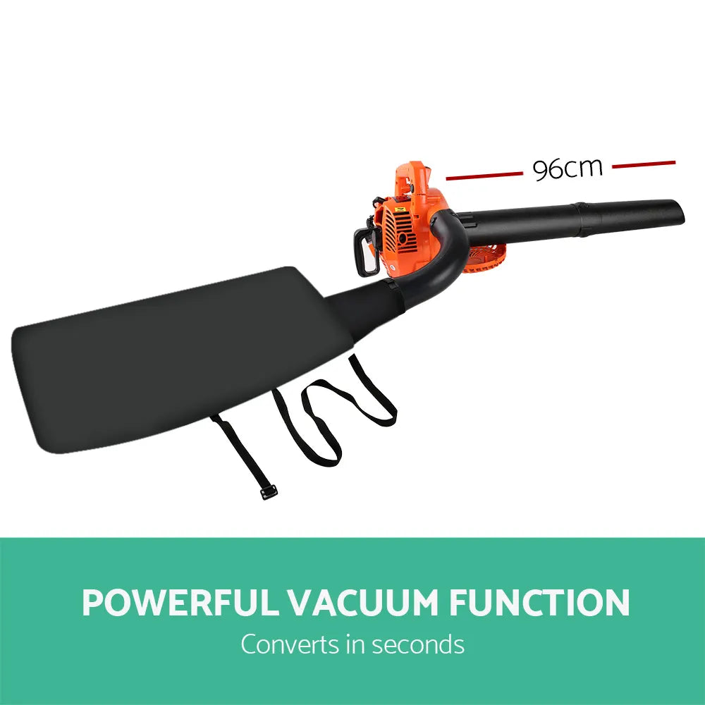 Giantz 25.4cc Petrol Leaf Blower Vacuum 2-in-1 Garden Vac Mulcher Blower Orange - Image 7