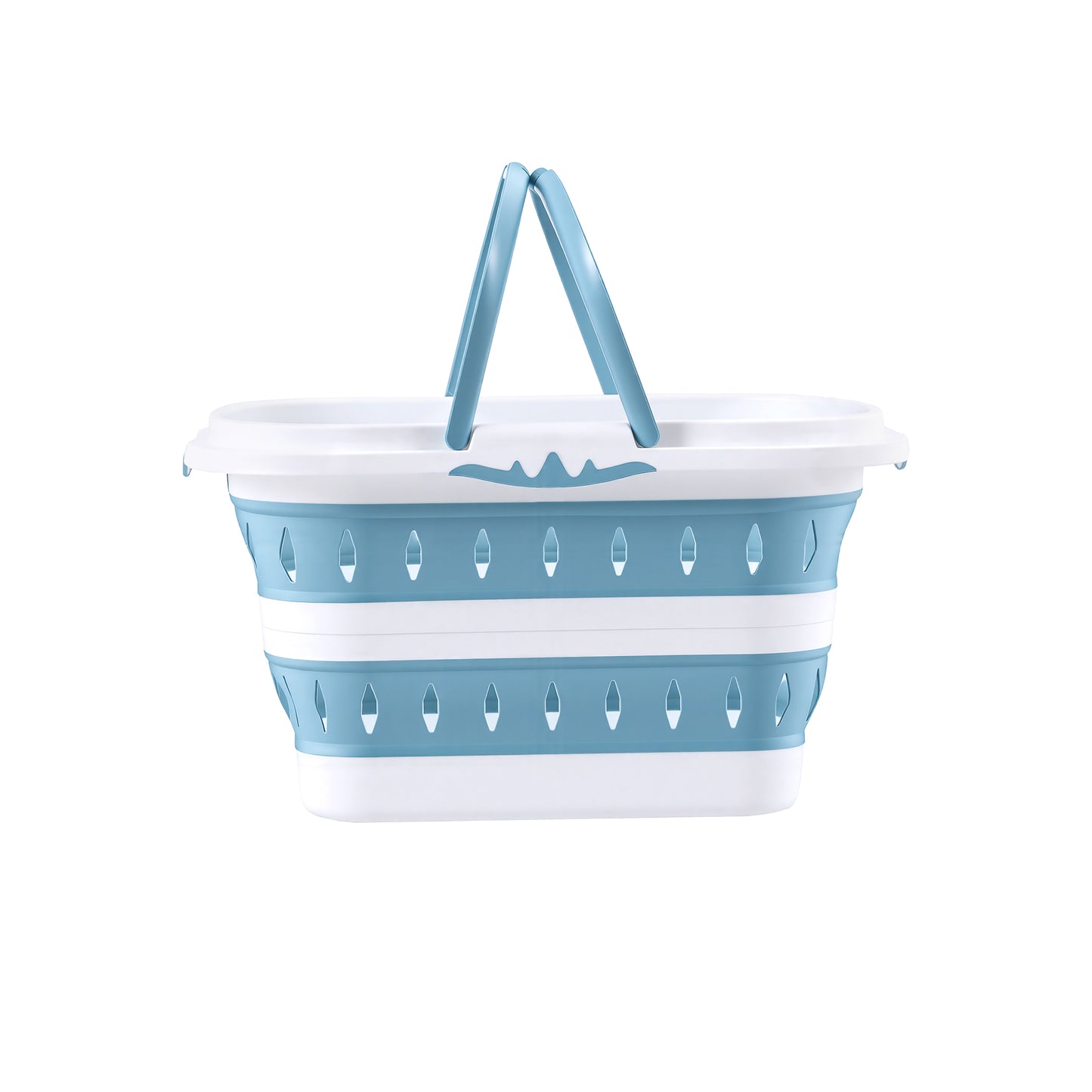 Artiss Laundry Basket Hamper Large Foldable Washing Clothes Storage Organiser Blue - Image 3